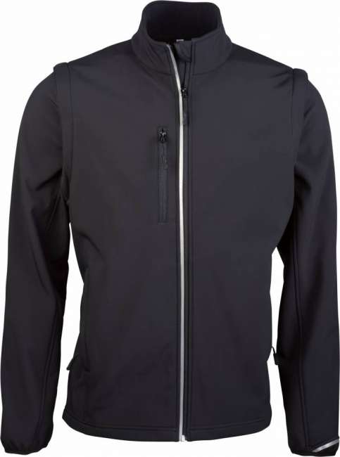 Softshell Jacke mit abnehmbaren Ärmeln PA323 Kariban ProAct black