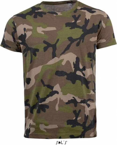 Herren Camouflage T-Shirt Camo Men SOL'S camouflage green