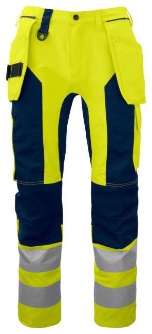6513 Pants HV Yellow/Navy D100