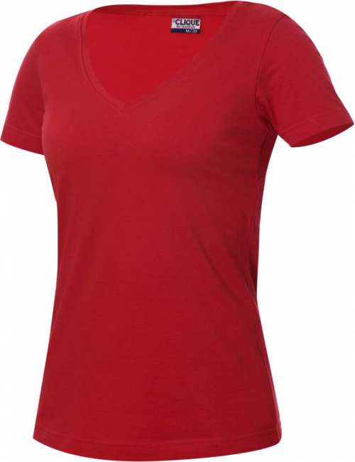 Damen Tshirt ARDEN NW029318 besticken oder bedrucken  weiss/rot