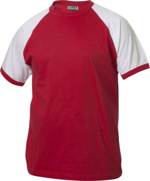 RAGLAN-T NW029326 Clique weiss/rot