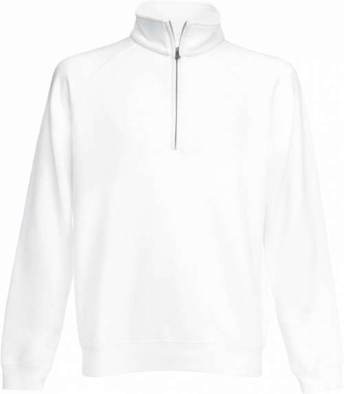 Sweater mit 14 Zip Classic Zip-Neck Sweat F.O.L. chic white