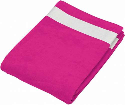 Velours Strandtuch K118 Kariban fuchsia