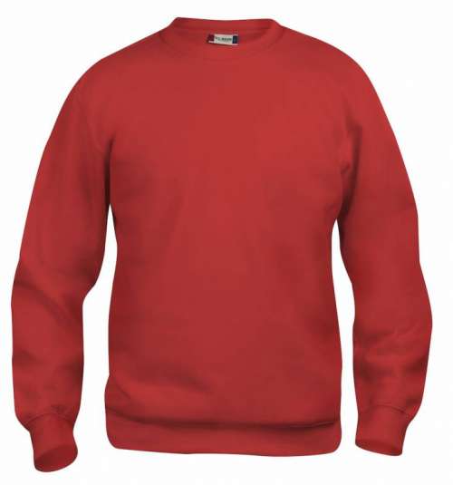 Kinder Sweatshirts bedrucken  NW021020 Clique weiss/rot