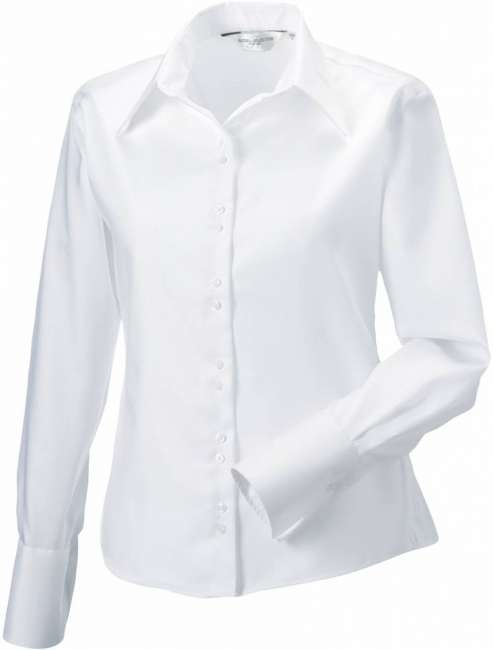 Bügelfreie Bluse langarm 956F Russell chic white