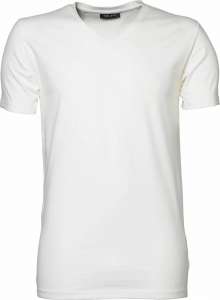 Herren Stretch V-Neck T-Shirt 401 Tee Jays chic white