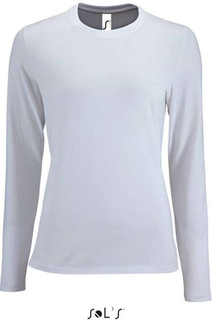 Damen T-Shirt langarm Imperial LSL Women SOL'S chic white
