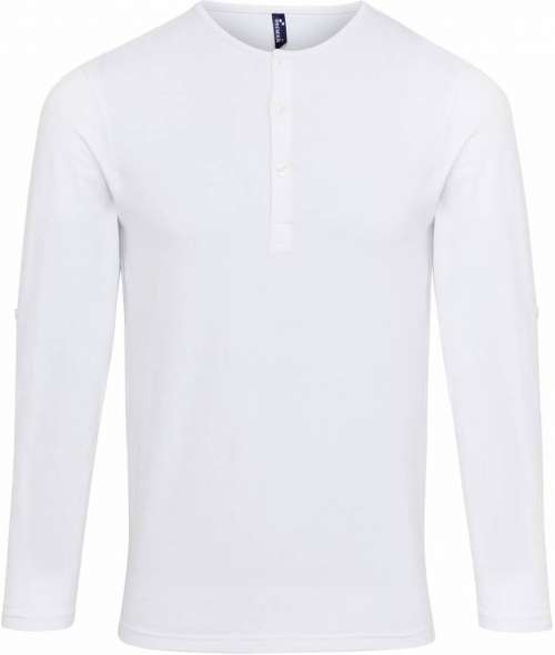 Herren Rollärmel T-Shirt langarm PR218 Premier chic white