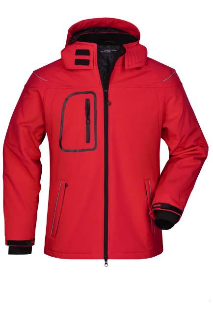 Mens Winter Softshell Jacket red