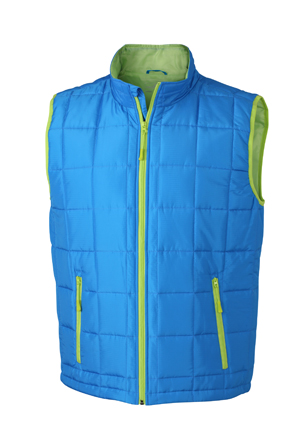 Men's Padded Light Weight Vest aqua/lime-green