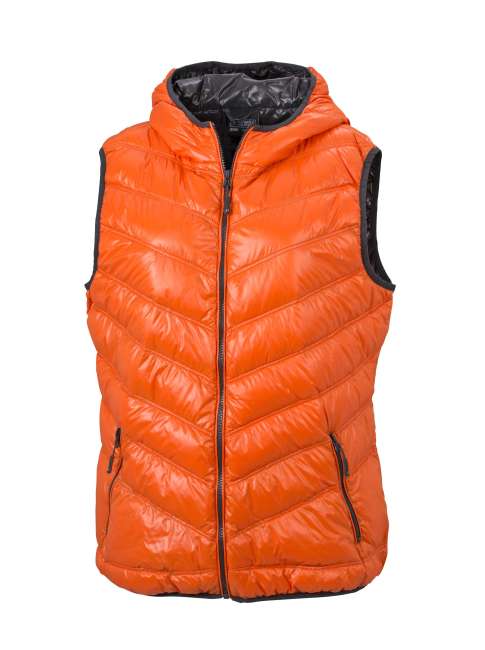 Ladies' Down Vest dark-orange/carbon