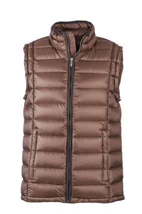Men's Quilted Down Vest coffee/black