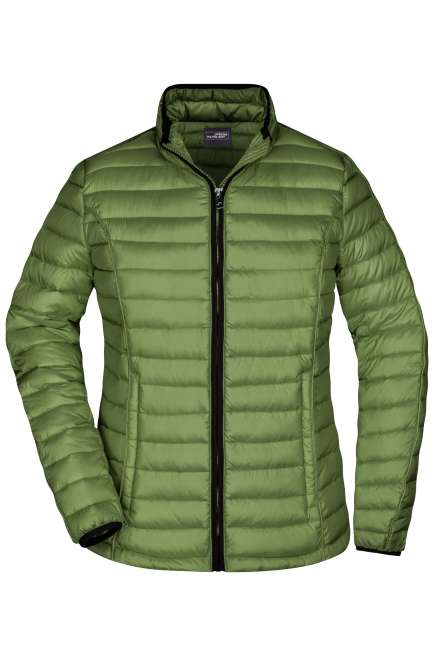 Ladies' Quilted Down Jacket jungle-green/black