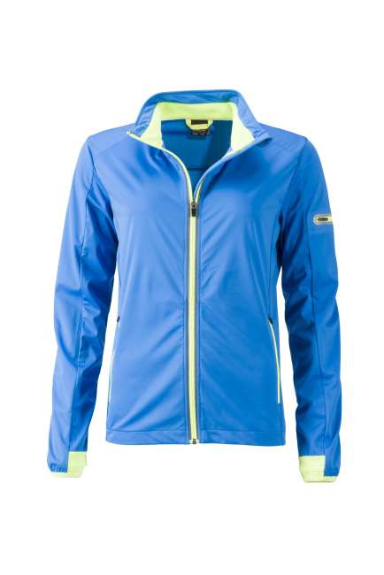 Ladies' Sports Softshell Jacket bright-blue/bright-yellow