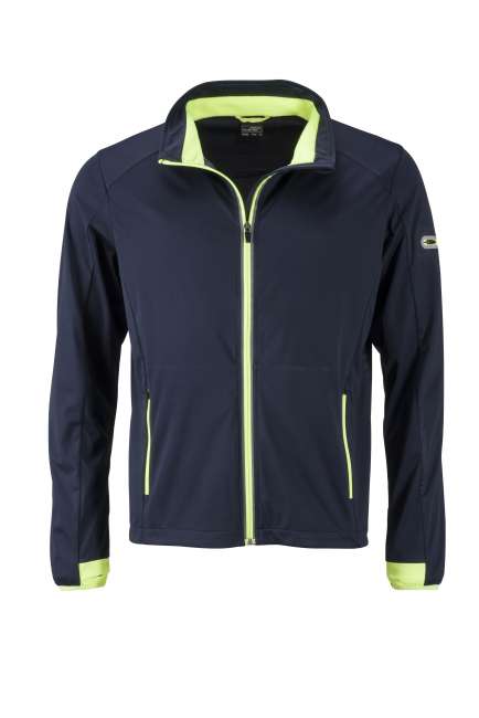 Men's Sports Softshell Jacket navy/bright-yellow