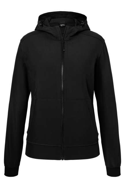 Ladies' Hooded Softshell Jacket black/black