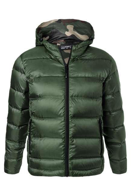 Men's Hooded Down Jacket olive/camouflage