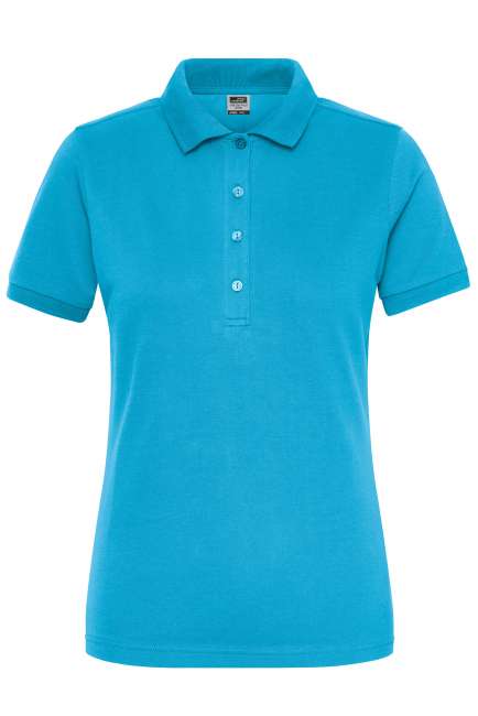 Ladies' BIO Stretch-Polo Work - SOLID - turquoise