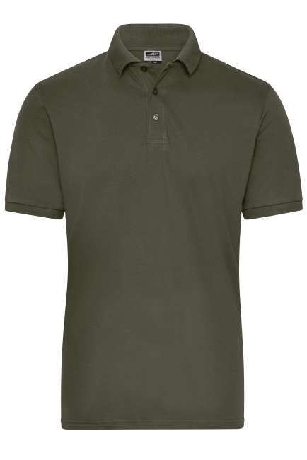 Men's BIO Stretch-Polo Work - SOLID - olive