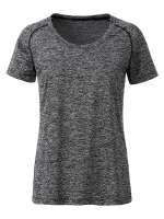 Ladies' Sports T-Shirt black-melange/black