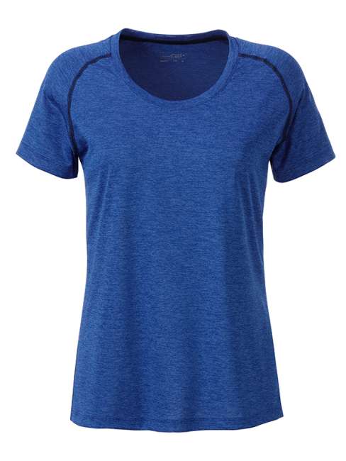 Ladies' Sports T-Shirt blue-melange/navy