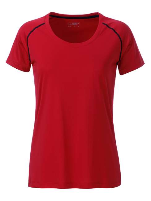 Ladies' Sports T-Shirt red/black