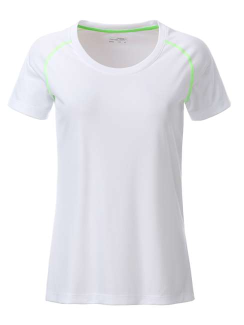 Ladies' Sports T-Shirt white/bright-green