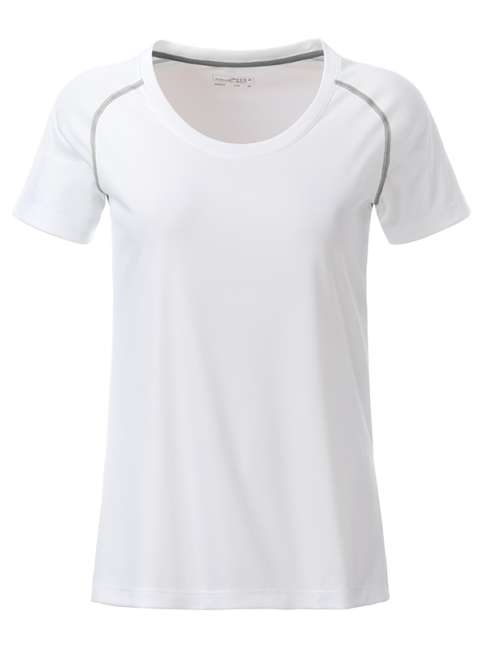 Ladies' Sports T-Shirt white/silver