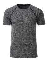 Men's Sports T-Shirt black-melange/black