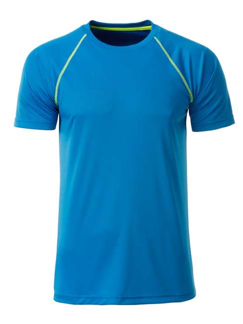 Men's Sports T-Shirt bright-blue/bright-yellow