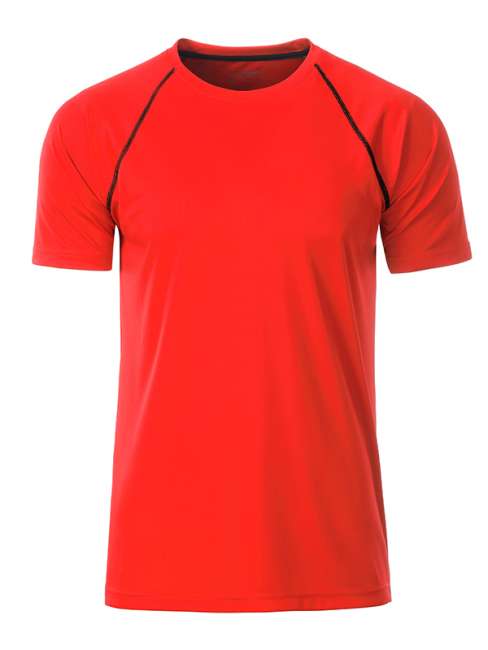 Men's Sports T-Shirt bright-orange/black