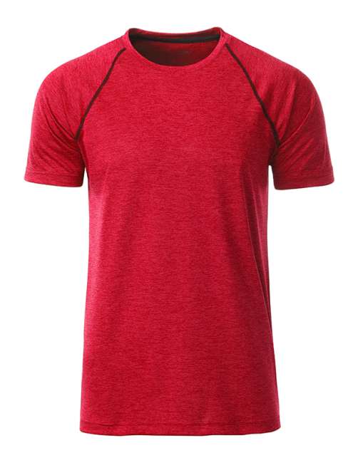 Men's Sports T-Shirt red-melange/titan