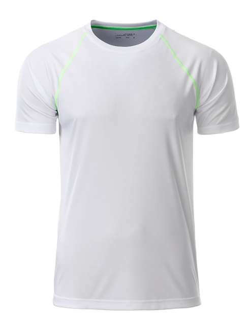 Men's Sports T-Shirt white/bright-green
