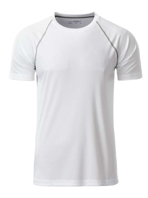 Men's Sports T-Shirt white/silver