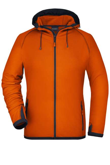 Ladies' Hooded Fleece dark-orange/carbon