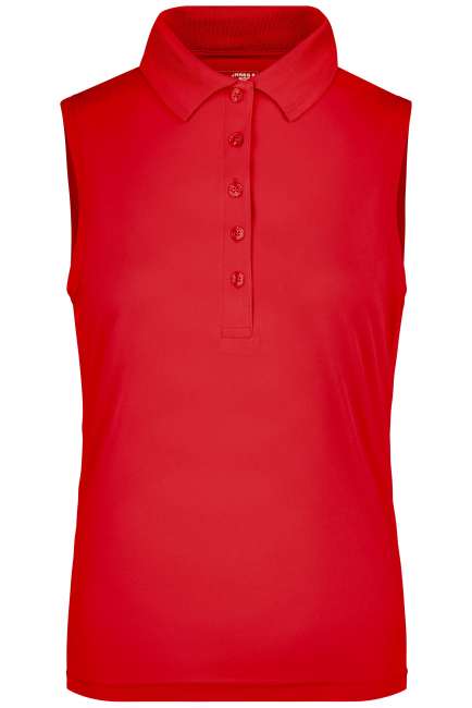 Ladies' Active Polo Sleeveless red
