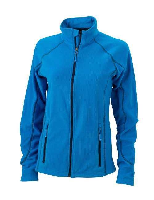 Ladies' Structure Fleece Jacket aqua/navy