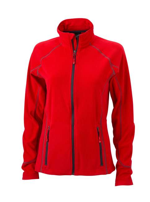 Ladies' Structure Fleece Jacket red/carbon
