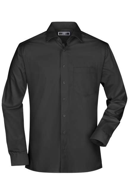 Men's Business Shirt Long-Sleeved black
