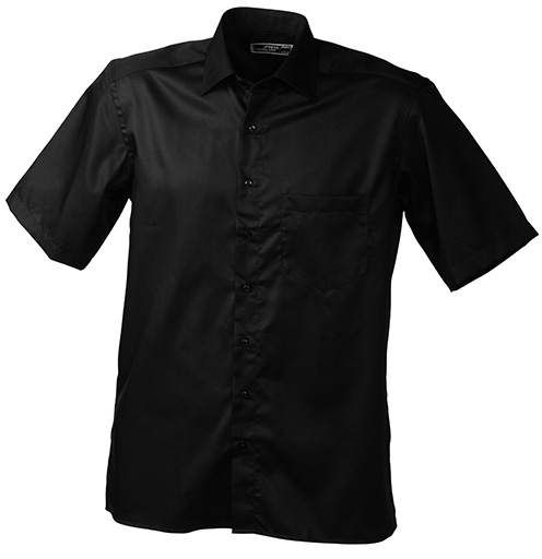 Men's Business Shirt Short-Sleeved black
