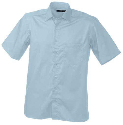 Men's Business Shirt Short-Sleeved light-blue