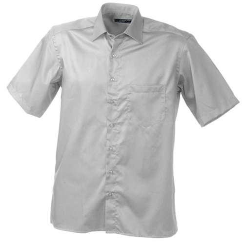 Men's Business Shirt Short-Sleeved light-grey
