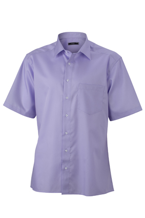 Men's Business Shirt Short-Sleeved lilac
