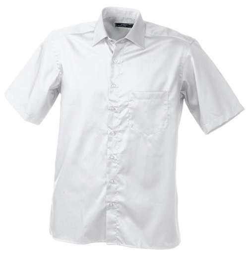 Men's Business Shirt Short-Sleeved white