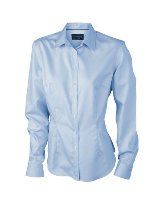 Ladies' Long-Sleeved Blouse light-blue