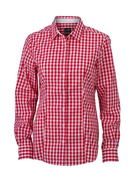 Ladies' Checked Blouse red/white