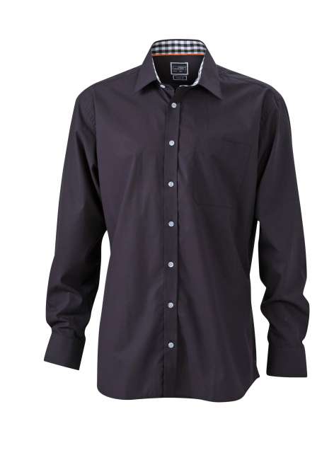 Men's Plain Shirt black/black-white