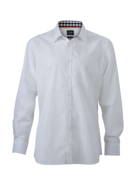 Men's Plain Shirt white/black-white