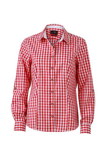 Ladies' Traditional Shirt red/white