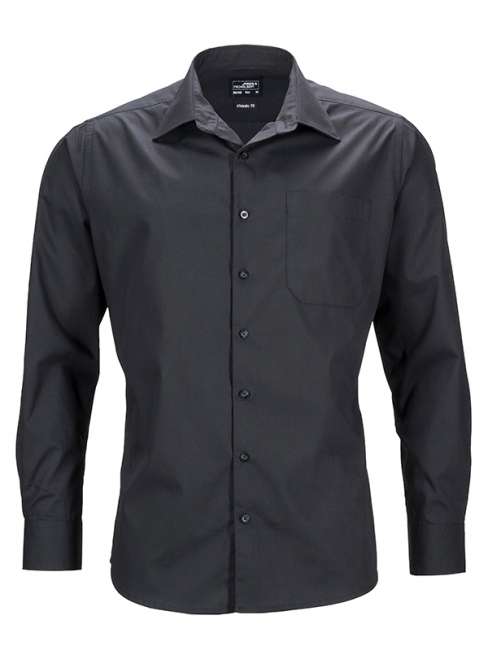 Men's Business Shirt Long-Sleeved black